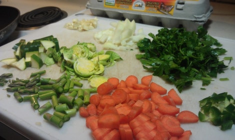 Vegetables for low-amine veggie saute (photo)