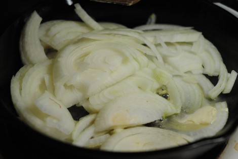 Sweet Onions Caramelizing (low-amine, gluten-free, dairy-free, soy-free, nut-free, low-carb, vegetarian, vegan, paleo) photo